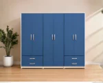 6 Door Wardrobe with 4 Drawers - Modern 6 Door Storage Wardrobe - Image 5