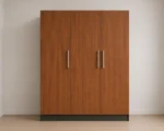 Contemporary 3 Door Walnut Wardrobe – Stylish Wooden Bedroom Furniture with Ample Storage - Image 2