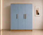 Elegant Light Blue 3 Door Wardrobe - Contemporary Bedroom Furniture