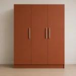 Contemporary Rust 3 Door Wardrobe – Spacious Wooden Bedroom Furniture with Ample Storage