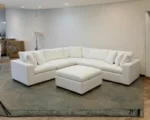 Dylan 5-Seater Modern Corner Sofa - White Color - Image 3