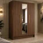 Luxury Gloss 3 Door Mirrored Wardrobe - Modern Bedroom 3 Door Mirror Wardrobe