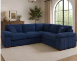 Dylan 5-Seater Modern Corner Sofa - Blue Color