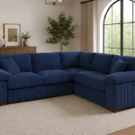 Dylan 5-Seater Modern Corner Sofa - Blue Color