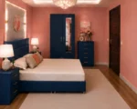 Luxury King Size Bed Set - Two Door Wardrobe With Mirror And Bottom Drawer - Chest of Five Drawers - Two Bedside Tables - Image 3