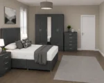 Complete Luxury Furniture Suite – Double Bed with 5 Door Wardrobe, Five Drawer Chest & Two Matching Bed Side Tables - Image 3