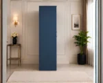 Luxury Wooden 2 Door Storage Wardrobe with Blue colors wardrobe - Premium Two Door Bedroom Wardrobe - Image 4