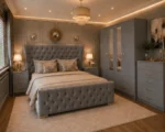 Complete King Size Bed Furniture Package - with Four Door Wardrobe With Four Drawer - Chest of Five Drawers With Two Bed Side Table - Image 2