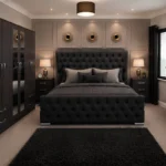 Complete Double Bed Furniture Set – 6 Door Wardrobe with Dual Full Length Mirrors, Four Bottom Drawers & Matching Bed Side Tables