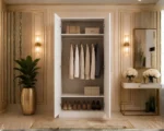 Modern White 2 Door Wardrobe with Dual Full-Length Mirrors - Elegant Double Door Wardrobe with Storage Drawers - Image 4