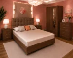 Modern Bedroom Furniture Set - King Size Bed - 2 Door Mirror Wardrobe With Bottom Drawer - Five Drawer Chest - Two Bedside Tables - Image 2