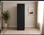 Bedroom Storage Wardrobe with Half Mirror Design - Smart Storage Two Door Wardrobe with Mirrors - Image 2