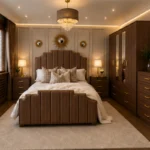 Elegant King Size Bedroom Furniture Set 4 Door Wardrobe With Four Drawer - Chest of Five Drawers With Two Bed Side Table