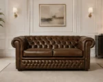 Luxury Chesterfield 2-Seater Sofa - Premium Chesterfield 2-Seater Leather Sofa
