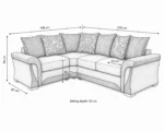Shanon 4 Seater Corner Sofa - Shannon 4 Seater Corner & L Shape Sofa - Image 6