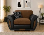 Shannon One Seater Brown Sofa - Stylish Shannon Living Room Chair
