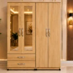 Modern 4 Door Wardrobe with 2 Drawers & 2 Mirrors