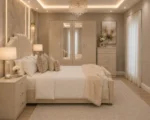 Elegant master Bed Furniture Set - Six Door Wardrobe With Four Drawer - Chest of Five Drawers With Two Bed Side Table - Image 3