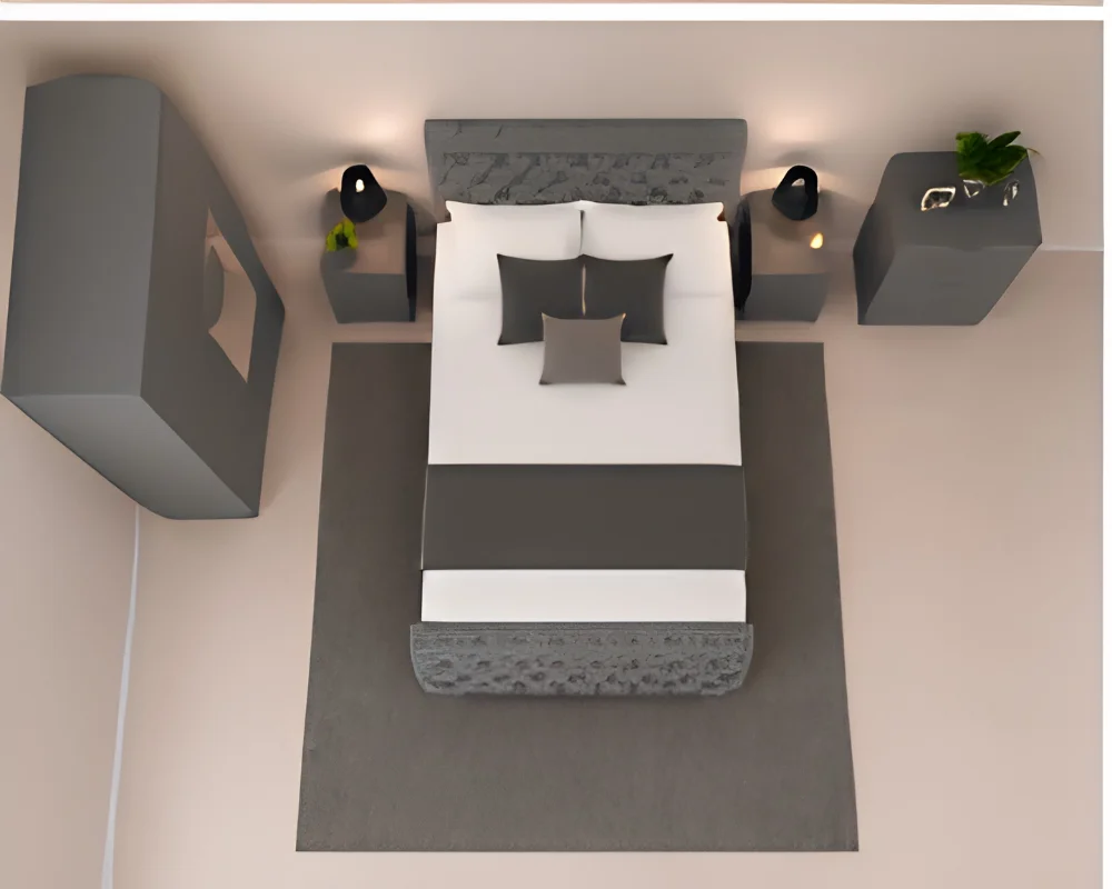 Stylish Grey Bedroom Furniture Set with Matching Wardrobe Contemporary Bedroom Suite - Double Bed - 2 Door Mirror Wardrobe With Bottom Drawer - Five Drawer Chest - Bedside Table Pair - Image 1