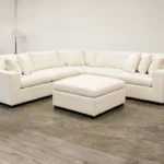 Dylan 5-Seater Modern Corner Sofa - White Color