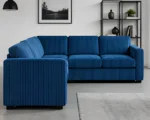 Dylan 5-Seater Modern Corner Sofa - Blue Color - Image 2