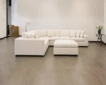 Dylan 5-Seater Modern Corner Sofa - White Color - Image 2