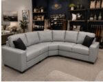 Dylan Modern Curved Corner 5 Seater Leather Sofa – Contemporary Luxury Living Room Couch - Image 2