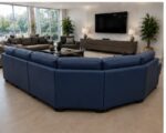 Dylan Modern Curved Corner 5 Seater Leather Sofa – Luxury Living Dylan Corner Sofa - Image 4