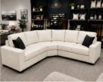 Dylan Modern Curved Corner 5 Seater Leather Sofa – Stylish Dylan Leather Sofa - Image 2