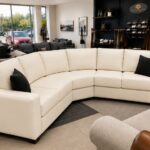 Dylan Modern Curved Corner 5 Seater Leather Sofa – Premium Comfort Dylan Leather Sofa