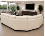 Dylan Modern Curved Corner 5 Seater Leather Sofa – Premium Comfort Dylan Leather Sofa - Image 4