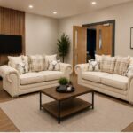 Comfortable 3+2 Seater Sofa Set – Verona  Cream sofa