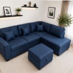 Dylan 4-Seater Leather Sofa – Modern Living Room Couch - Deluxe 4-Seater Leather Sofa