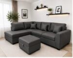 Dylan Premium Leather Family Sofa – Modern 4-Seater Couch - Luxury Living Dylan Corner Sofa - Image 2