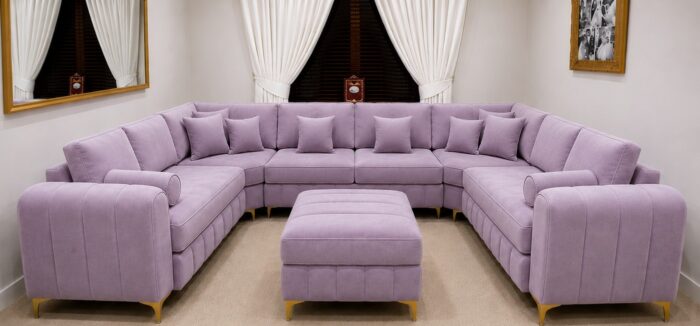 Designer U Shape Sofa | Contemporary Home Furniture- Premium Fabric  Stylish  Design sofa