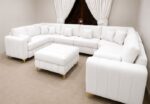 Plush U Shape Corner Sofa | Premium UK Style in white colors - Image 2