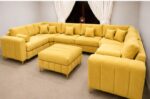 Spacious U Shape Sofa | Luxury Comfort for Every Home in yellow colors - Image 2