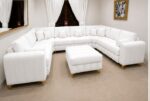 Plush U Shape Corner Sofa | Premium UK Style in white colors - Image 3