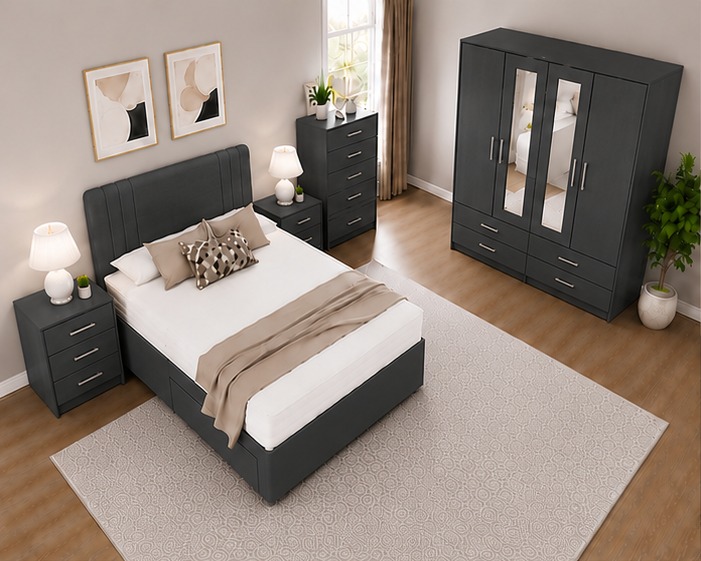 Premium Wooden Bedroom Package - Modern Bedroom Interior Set