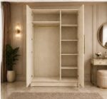 Luxury 3 Door Mirror Wardrobe – Bedroom Storage Cabinet - Image 3