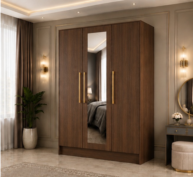 WhatsApp Image 2026-06-18 at 3.43.55 PM (2) Luxury Gloss 3 Door Mirrored Wardrobe - Modern Bedroom 3 Door Mirror Wardrobe - Image 1