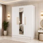 3 Door Wardrobe with Shelves - Premium 3 Door Bedroom Wardrobe with Mirror