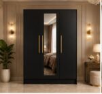 Large Capacity 3 Door Wardrobe - Modern 3 Door Wardrobe with Full-Length Mirror