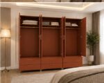 Luxury 6 Door Mirrored Wardrobe with 6 Drawers – Spacious 6 Door Wardrobe with Mirrors & Drawers - Image 3