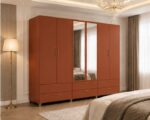 Luxury 6 Door Mirrored Wardrobe with 6 Drawers – Spacious 6 Door Wardrobe with Mirrors & Drawers - Image 2