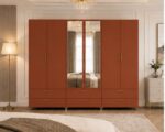 Luxury 6 Door Mirrored Wardrobe with 6 Drawers – Spacious 6 Door Wardrobe with Mirrors & Drawers