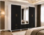Luxury 6 Door Mirrored Wardrobe with 6 Drawers – Royal 6 Door Wardrobe with 6 Drawers - Image 4