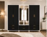 Luxury 6 Door Mirrored Wardrobe with 6 Drawers – Royal 6 Door Wardrobe with 6 Drawers