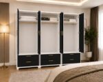 Luxury 6 Door Mirrored Wardrobe with 6 Drawers – Royal 6 Door Wardrobe with 6 Drawers - Image 3
