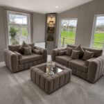 Lilly 3+2 Seater Sofa Set - Brown Elegant Lilly Sofa